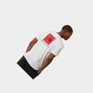 Camiseta The North Face Redbox Hombre Blancos | 12485-EYOW