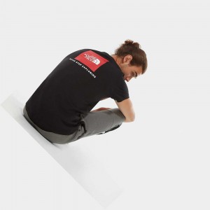 Camiseta The North Face Redbox Hombre Negros | 29164-YFPX