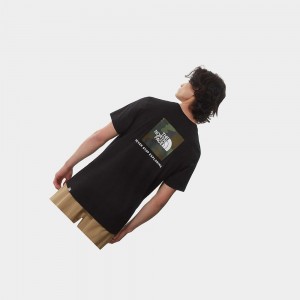 Camiseta The North Face Redbox Hombre Negros Camuflados | 04561-KGDF