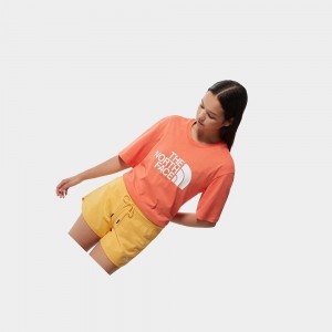 Camiseta The North Face Relaxed Summer Mujer Naranjas | 37691-AQZN