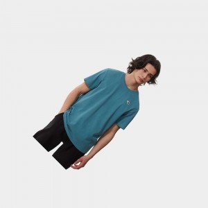 Camiseta The North Face Scrap Graphic Hombre Azules | 13479-HXRE