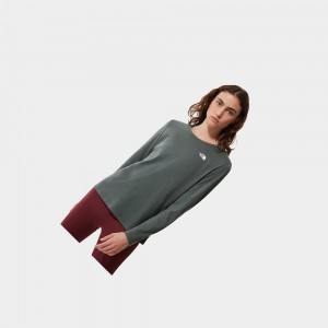 Camiseta The North Face Seasonal Long-sleeve Mujer Verdes | 41387-AJTN