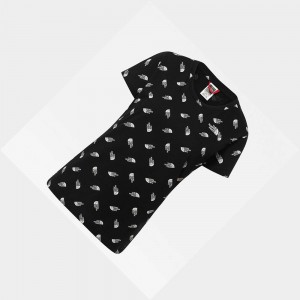 Camiseta The North Face Short-sleeve New Peak Mujer Negros | 56387-MSCN