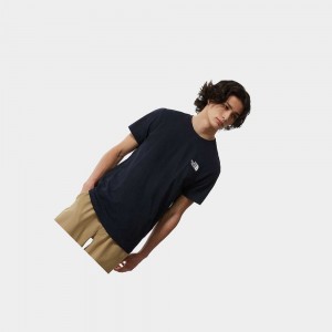 Camiseta The North Face Simple Dome Hombre Azul Marino Blancos | 83761-YTZO