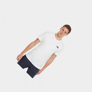 Camiseta The North Face Simple Dome Hombre Blancos | 91872-KIDC