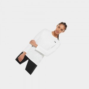 Camiseta The North Face Simple Dome Long-sleeve Mujer Blancos | 71820-QIFJ
