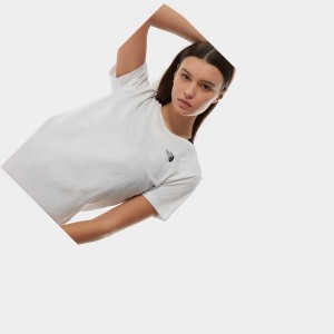 Camiseta The North Face Simple Dome Mujer Blancos | 20368-TEVY