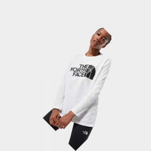 Camiseta The North Face Standard Long-sleeve Mujer Blancos | 68251-THXS