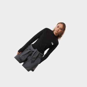 Camiseta The North Face Tekware Long-sleeve Cropped Mujer Negros | 50197-YJOG