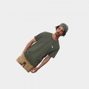 Camiseta The North Face Tissaack Hombre Verde Oliva Verdes | 51029-CRBX