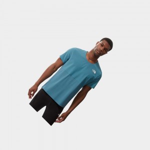 Camiseta The North Face True Run Hombre Azules | 67425-KPWR