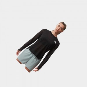 Camiseta The North Face Up With The Sun Long-sleeve Mujer Negros | 04215-AJYU