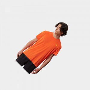 Camiseta The North Face Wander Hombre Naranjas | 17530-BWHU
