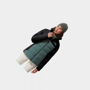 Chaqueta Impermeable The North Face Amry Mujer Negros Verdes | 25736-KQGO
