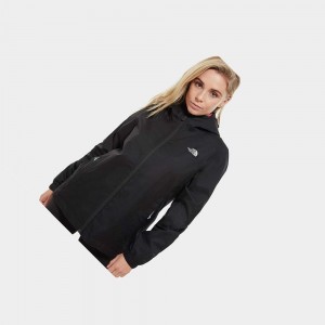 Chaqueta Impermeable The North Face Quest Hooded Mujer Negros Grises | 75420-PGLB