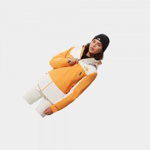 Chaqueta Softshell The North Face Lenado Mujer Naranjas Blancos | 47035-RWXH