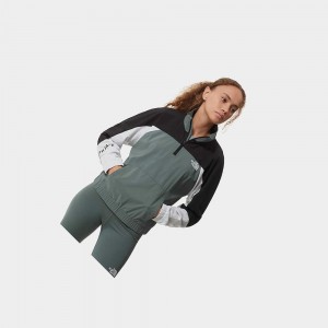 Chaqueta Softshell The North Face Mountain Athletics Wind Mujer Verdes Negros Blancos | 92563-ASNJ