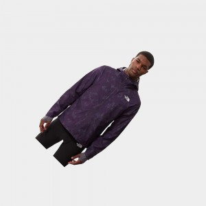 Chaqueta Softshell The North Face Printed First Dawn Hombre Morados Oscuro | 67512-ICXR