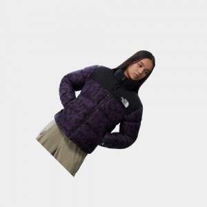 Chaquetas Aislantes The North Face 1996 Printed Retro Nuptse Mujer Morados Leopardo | 26179-GVBK