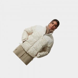 Chaquetas Aislantes The North Face 1996 Printed Retro Nuptse Mujer Plateados Grises Leopardo Blancos | 92754-NIMR