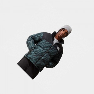 Chaquetas Aislantes The North Face 1996 Printed Retro Nuptse Hombre Verdes | 78614-BEVN