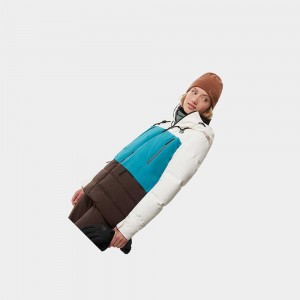 Chaquetas De Esquí The North Face Pallie Mujer Blancos Azules Marrom Oscuro | 98403-MVRB