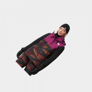 Chaquetas De Esquí The North Face Tanager Fanorak Mujer Rosas Negros | 25760-LFJO