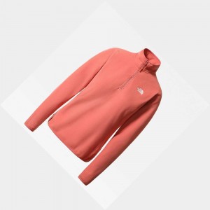 Chaquetas De Lana The North Face 100 Glacier Quarter-zip Mujer Rosas | 32918-QIDF