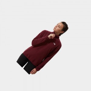 Chaquetas De Lana The North Face 100 Glacier Quarter-zip Mujer Rojos | 57430-MLOQ