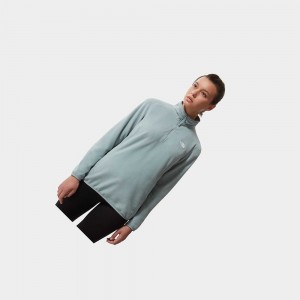 Chaquetas De Lana The North Face 100 Glacier Quarter-zip Mujer Plateados Azules | 61430-MBGX