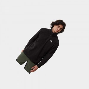 Chaquetas De Lana The North Face 100 Glacier Quarter-zip Hombre Negros | 89261-VFEJ