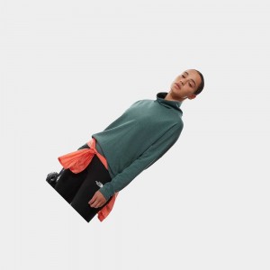 Chaquetas De Lana The North Face Active Trail Basin Funnel Neck Top Mujer Verdes | 86347-NCHP