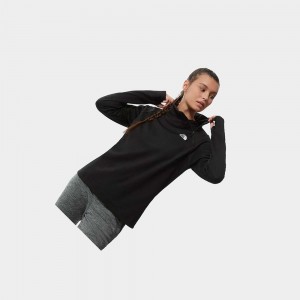 Chaquetas De Lana The North Face Canyonlands ¼ Zip Mujer Negros | 70516-HQFC