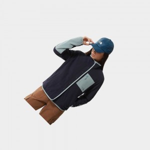 Chaquetas De Lana The North Face Mountain Mujer Azul Marino | 48312-EOAL