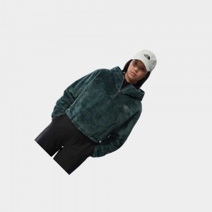 Chaquetas De Lana The North Face Osito Cropped Mujer Verdes | 83592-LIFN