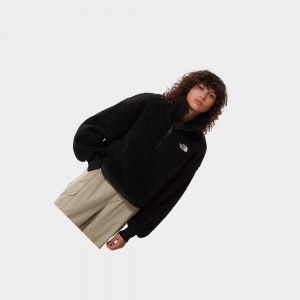 Chaquetas De Lana The North Face Platte Sherpa Mujer Negros | 36124-YCUJ
