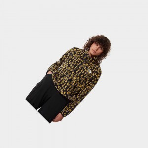 Chaquetas De Lana The North Face Printed Tka Kataka ¼ Zip Mujer Amarillos Leopardo | 31264-GPHB