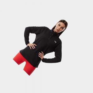 Chaquetas De Lana The North Face Tka Glacier Snap-neck Mujer Negros | 57432-DQME