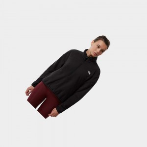Chaquetas De Lana The North Face Tka Glacier Cropped Mujer Negros | 71563-EVRT
