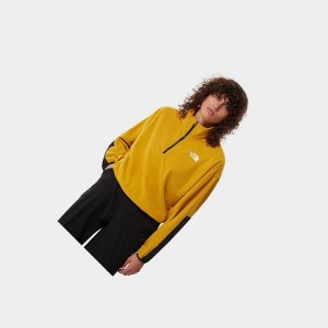 Chaquetas De Lana The North Face Tka Kataka 1/4 Zip Mujer Amarillos | 57694-AGUI