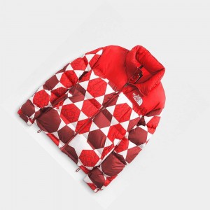 Chaquetas De Plumas The North Face 1996 Printed Retro Nuptse Hombre Rojos | 04579-UHTW
