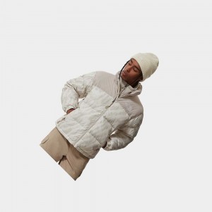 Chaquetas De Plumas The North Face 1996 Printed Retro Nuptse Hombre Plateados Grises | 86275-GPLT