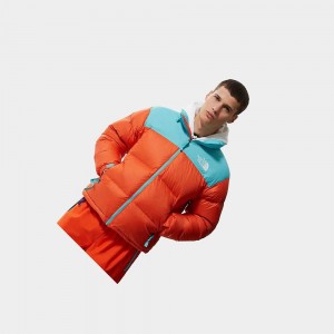 Chaquetas De Plumas The North Face 1996 Retro Nuptse Packable Hombre Rojos Naranjas Azules | 52013-RYIP