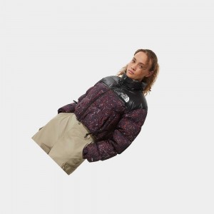 Chaquetas De Plumas The North Face Nuptse Short Mujer Morados | 39685-FYBE