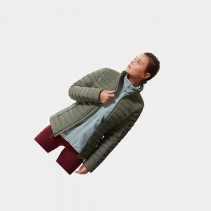 Chaquetas De Plumas The North Face Stretch Mujer Verde Oliva Verdes | 07691-QMAU