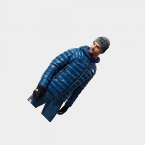 Chaquetas De Plumas The North Face Summit Hooded Hombre Azules Turquesa | 54863-VZHM