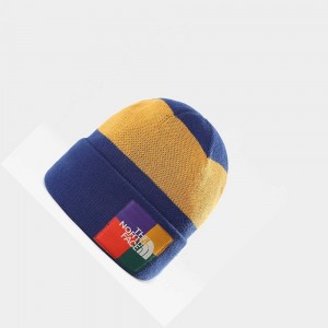 Gorro The North Face Colourblock Knitted Hombre Azules | 42876-QWJB