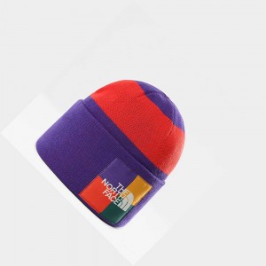 Gorro The North Face Colourblock Knitted Hombre Morados | 73521-CSOM