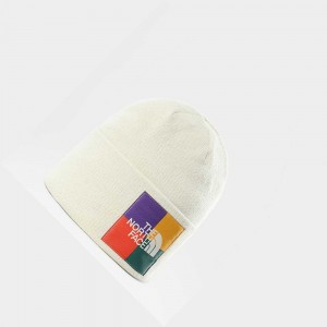 Gorro The North Face Colourblock Knitted Mujer Blancos | 41692-UWTL