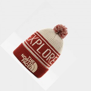Gorro The North Face Retro Tnf Pom Hombre Rojos Oscuro | 78401-GEPN